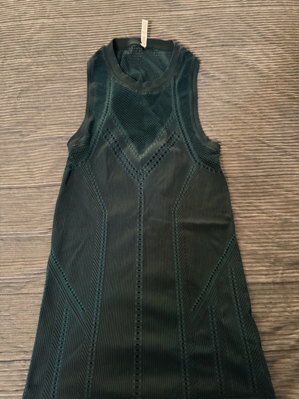Athleta Forest Green Textured Knit Tank
